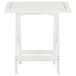 Berkfield Home Bistro Table White 46x46x47 cm Solid Acacia Wood in Brown - Size: 46 x 46 x 47 cm - thumbnail 2