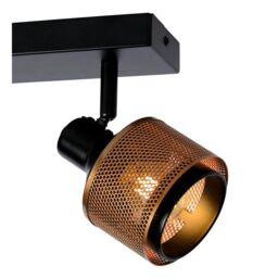 Lucide 'RAFA' Dimmable Rotatable Stylish Indoor Twin Ceiling Spotlight 2xE14 in Black - thumbnail 5