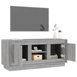 Berkfield Home TV Cabinet Grey Sonoma 102x35x45 cm Engineered Wood - Size: 102 x 35 x 45 cm - thumbnail 5