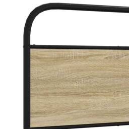 Berkfield Home Elegant Bed Frame without Mattress 140x190 cm Sonoma Oak Engineer in Light Tan - thumbnail 8