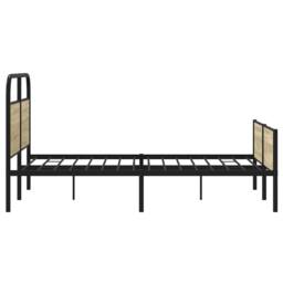 Berkfield Home Elegant Bed Frame without Mattress 140x190 cm Sonoma Oak Engineer in Light Tan - thumbnail 6
