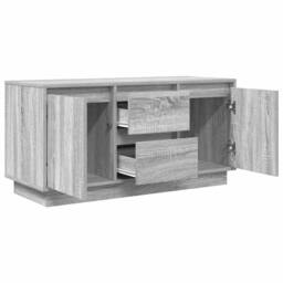 Berkfield Home TV Cabinet with LED Lights Grey Sonoma 100x41x50 cm - Size: 100 x 41 x 50 cm - thumbnail 6