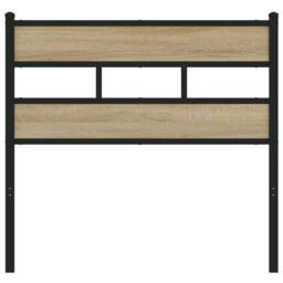 Berkfield Home Headboard Sonoma Oak 90 cm Iron & Engineered Wood in Brown - thumbnail 3