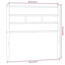 Berkfield Home Headboard Sonoma Oak 90 cm Iron & Engineered Wood in Brown - thumbnail 6