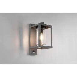 Netlighting Lunga Modern Outdoor Wall Lantern Anthracite IP44 with PIR UK Stock in Black - thumbnail 2
