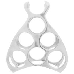 Berkfield Home Wine Rack Silver 38 x 33 x 13 cm Aluminium - thumbnail 2