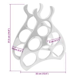 Berkfield Home Wine Rack Silver 38 x 33 x 13 cm Aluminium - thumbnail 7