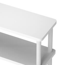 Levede Slim Side Table 3 Tier Narrow Sofa End Table Bedside Storage Stand in White - thumbnail 5