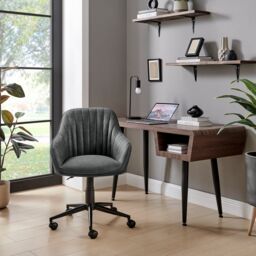 FurnitureboxUK Booker Faux Leather Office Chair in Black - thumbnail 2