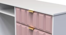 Ready Assembled 2 U Metro 6 Drawer Sideboard (Ready Assembled) in Dusty Pink - thumbnail 4