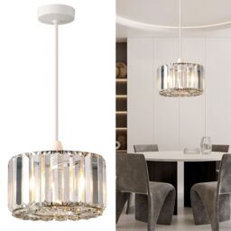 Harper Living Easy Fit Pendant Shade, Chrome Ceiling Light Shade, Diameter 23cm in Metallic Silver - thumbnail 2
