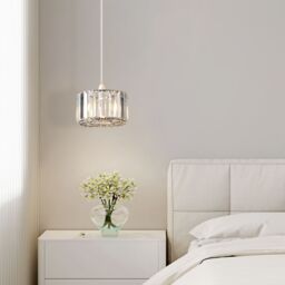 Harper Living Easy Fit Pendant Shade, Chrome Ceiling Light Shade, Diameter 23cm in Metallic Silver - thumbnail 6