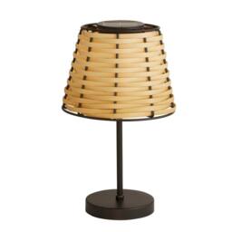 Lighting Collection Boheme Glow Solar Outdoor Table Lamp in Brown - thumbnail 2