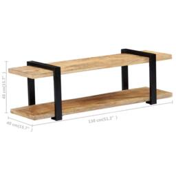 Berkfield Home TV Cabinet 130x40x40 cm Solid Mango Wood in Brown - Size: 130 x 40 x 40 cm - thumbnail 6