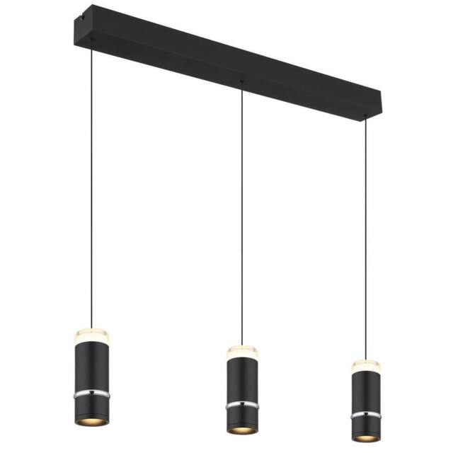 Netlighting Alvarado Bar Pendant Ceiling Light Matt Black LED 3000K - image 1