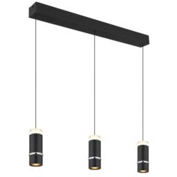 Netlighting Alvarado Bar Pendant Ceiling Light Matt Black LED 3000K - thumbnail 1