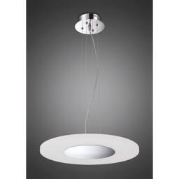 Netlighting Notte Pendant 28W LED Round 3000K 1800lm Chrome Frosted Acrylic in Grey - thumbnail 2
