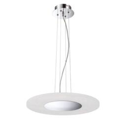 Netlighting Notte Pendant 28W LED Round 3000K 1800lm Chrome Frosted Acrylic in Grey