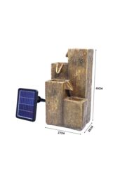 Garden Sanctuary Freestanding Resin Garden Water Fountain Rockery Deco in Natural - thumbnail 6