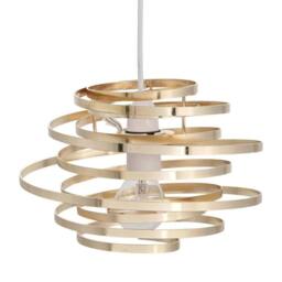 EONLION Easy Fit Ceiling Light Shade Pendant Shade Modern Metal Swirl Design in Gold