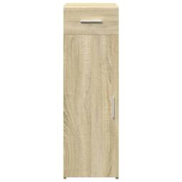 Berkfield Home Sideboard Sonoma Oak 30x42.5x93 cm Engineered Wood in Light Brown - thumbnail 4