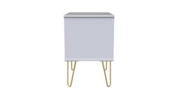 Ready Assembled 2 U Metro 2 Drawer Side Table (Ready Assembled) in Dark Grey - thumbnail 2