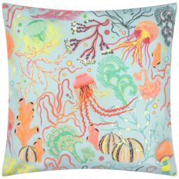 Furn Reef Printed Outdoor Cushion in Pink - Size: 45 cm x 45 cm - thumbnail 3