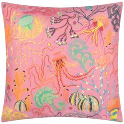Furn Reef Printed Outdoor Cushion in Pink - Size: 45 cm x 45 cm - thumbnail 2