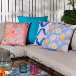 Furn Reef Printed Outdoor Cushion in Pink - Size: 45 cm x 45 cm - thumbnail 6