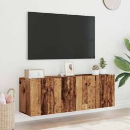 Berkfield Home TV Cabinets Wall-mounted 2 pcs Old Wood 60x30x41 cm in Brown - Size: 60 x 30 x 41 cm - thumbnail 3
