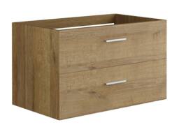 Vente-unique Wall-Hung Bathroom Unit With Single Basin - Light Natural - 80 Cm in Light Oak - thumbnail 6