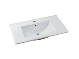 Vente-unique Wall-Hung Bathroom Unit With Single Basin - Light Natural - 80 Cm in Light Oak - thumbnail 7