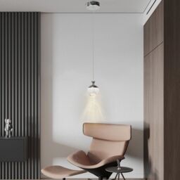 Garwarm 1 - Light Chrome LED Single Pendant in Clear - thumbnail 3