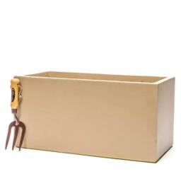 Primrose Fibrecotta Sand Rectangular Trough Planter 60cm Set of 2 in Yellow - thumbnail 5