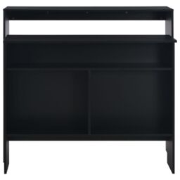 Berkfield Home Bar Table with 2 Table Tops Black 130x40x120 cm - Size: 130 x 40 x 120 cm - thumbnail 5