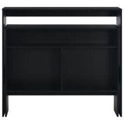 Berkfield Home Bar Table with 2 Table Tops Black 130x40x120 cm - Size: 130 x 40 x 120 cm - thumbnail 4
