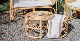 Nordlys Set of 2 Natural Rattan Nesting Coffee Tables in Brown - thumbnail 6