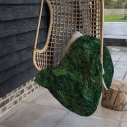 Benjamin Tate Design Natural green moss Designer Blanket - Size: 120 cm x 150 cm - thumbnail 3
