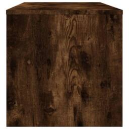 Berkfield Home TV Cabinet Smoked Oak 100x40x40 cm Engineered Wood in Brown - Size: 100 x 40 x 40 cm - thumbnail 5