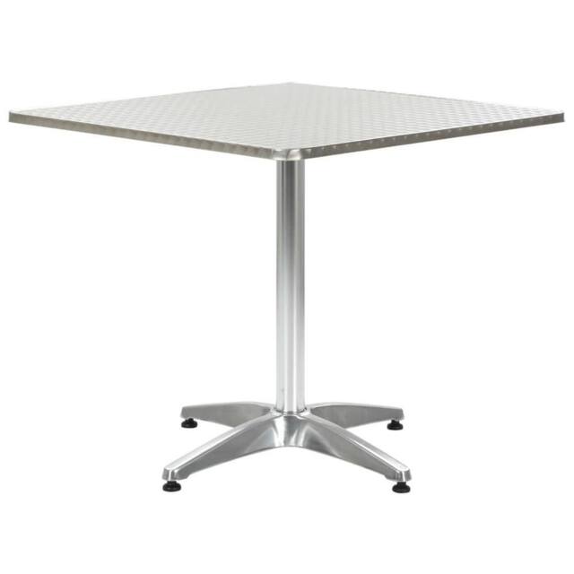 Berkfield Home Garden Table Silver 80x80x70 cm Aluminium - Size: 80 x 80 x 70 cm - image 1