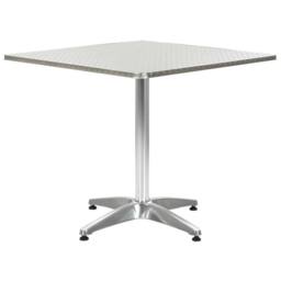 Berkfield Home Garden Table Silver 80x80x70 cm Aluminium - Size: 80 x 80 x 70 cm