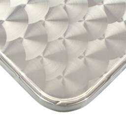 Berkfield Home Garden Table Silver 80x80x70 cm Aluminium - Size: 80 x 80 x 70 cm - thumbnail 4