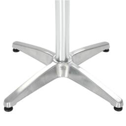 Berkfield Home Garden Table Silver 80x80x70 cm Aluminium - Size: 80 x 80 x 70 cm - thumbnail 3