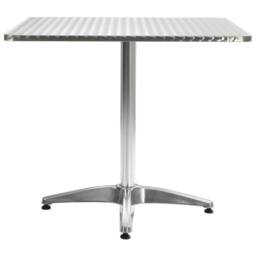 Berkfield Home Garden Table Silver 80x80x70 cm Aluminium - Size: 80 x 80 x 70 cm - thumbnail 2
