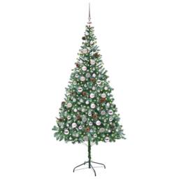 Berkfield Home Artificial Christmas Tree with Stand Green 210 cm PVC & Steel - thumbnail 3