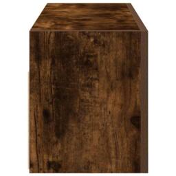Berkfield Home Decorative Bathroom Wall Cabinet Smoked Oak 80x25x30 cm Engineere in Brown - Size: 80 x 25 x 30 cm - thumbnail 7