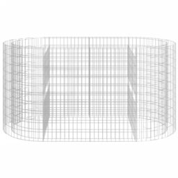 Berkfield Home Gabion Raised Bed Galvanised Iron 200x100x100 cm in Silver - Size: 200 x 100 x 100 cm - thumbnail 4