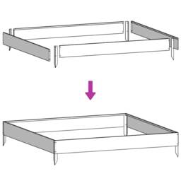 Berkfield Home Garden Raised Bed White 100x100x25 cm Steel - Size: 100 x 100 x 25 cm - thumbnail 8