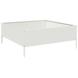 Berkfield Home Garden Raised Bed White 100x100x25 cm Steel - Size: 100 x 100 x 25 cm - thumbnail 6