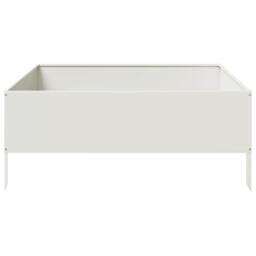 Berkfield Home Garden Raised Bed White 100x100x25 cm Steel - Size: 100 x 100 x 25 cm - thumbnail 5